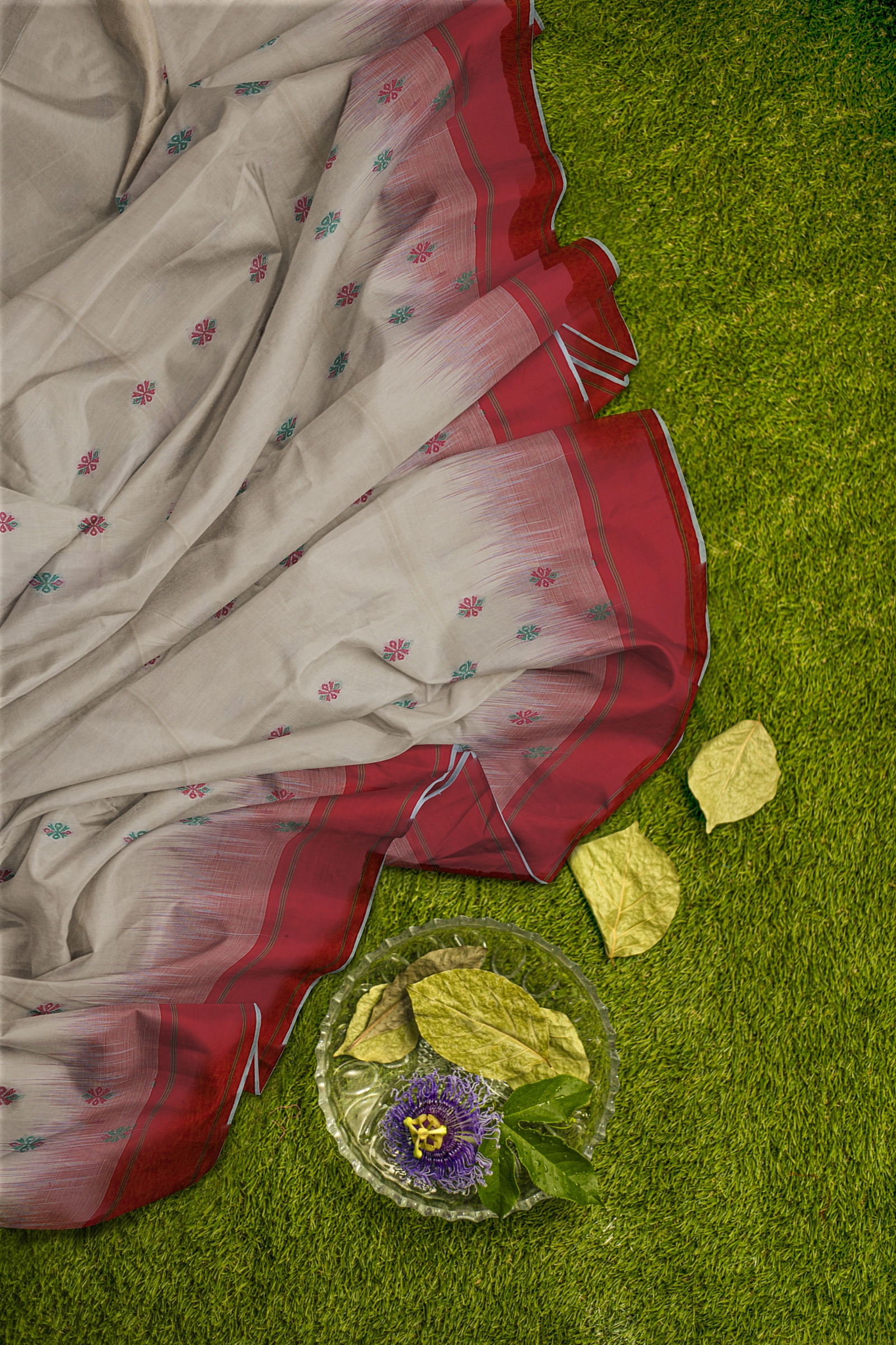 HANDLOOM,COTTON,TANGAILSAREE,NATURAL FEBRIC,HANDLOOM MARK - Image 3