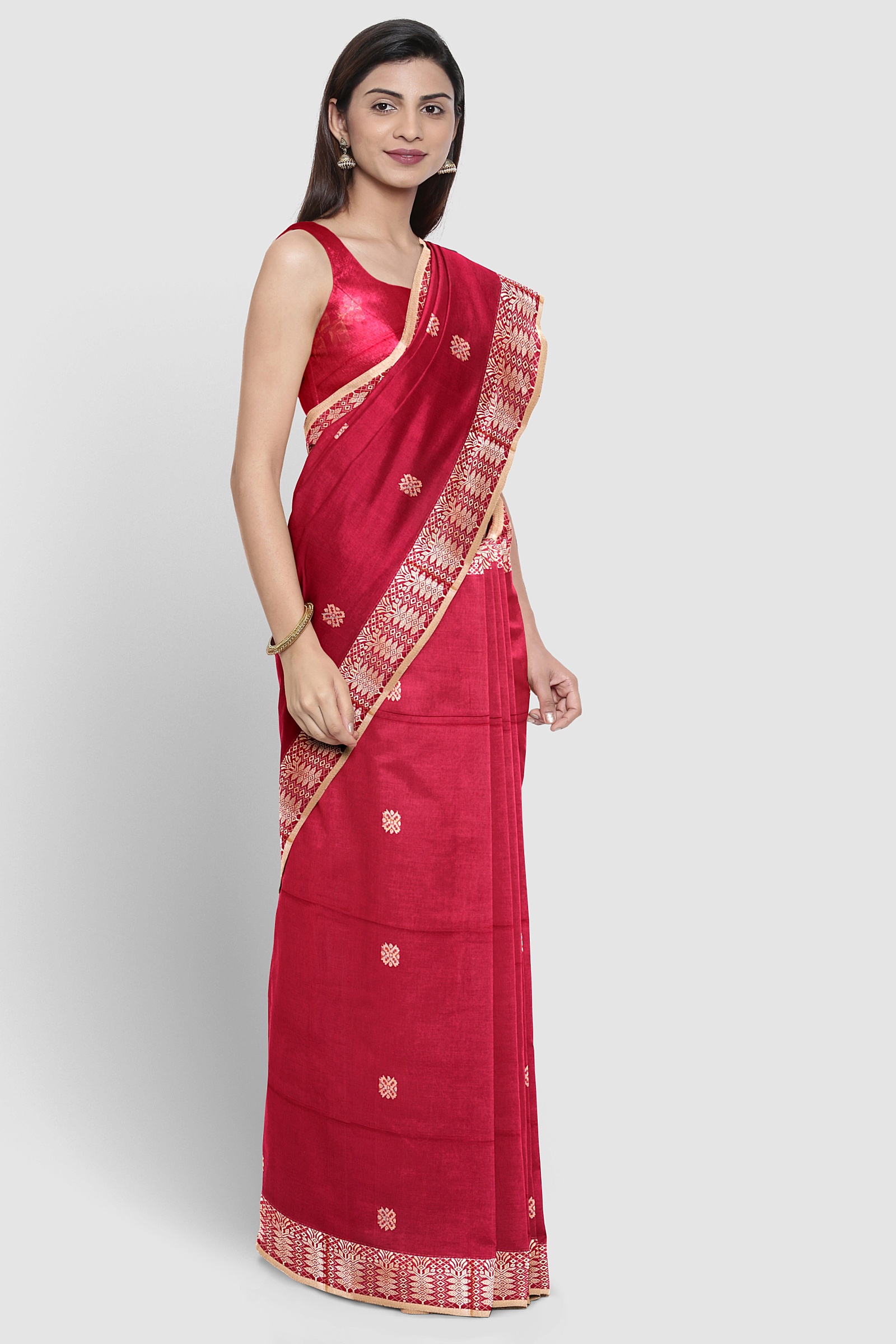 HANDLOOM,COTTON,TANGAILSAREE,NATURAL FEBRIC,HANDLOOM MARK - Image 3