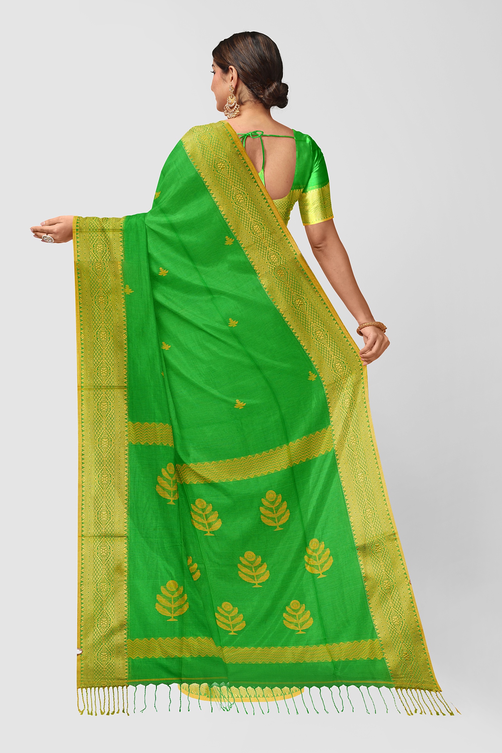 HANDLOOM,COTTON,TANGAILSAREE,NATURAL FEBRIC,HANDLOOM MARK - Image 3