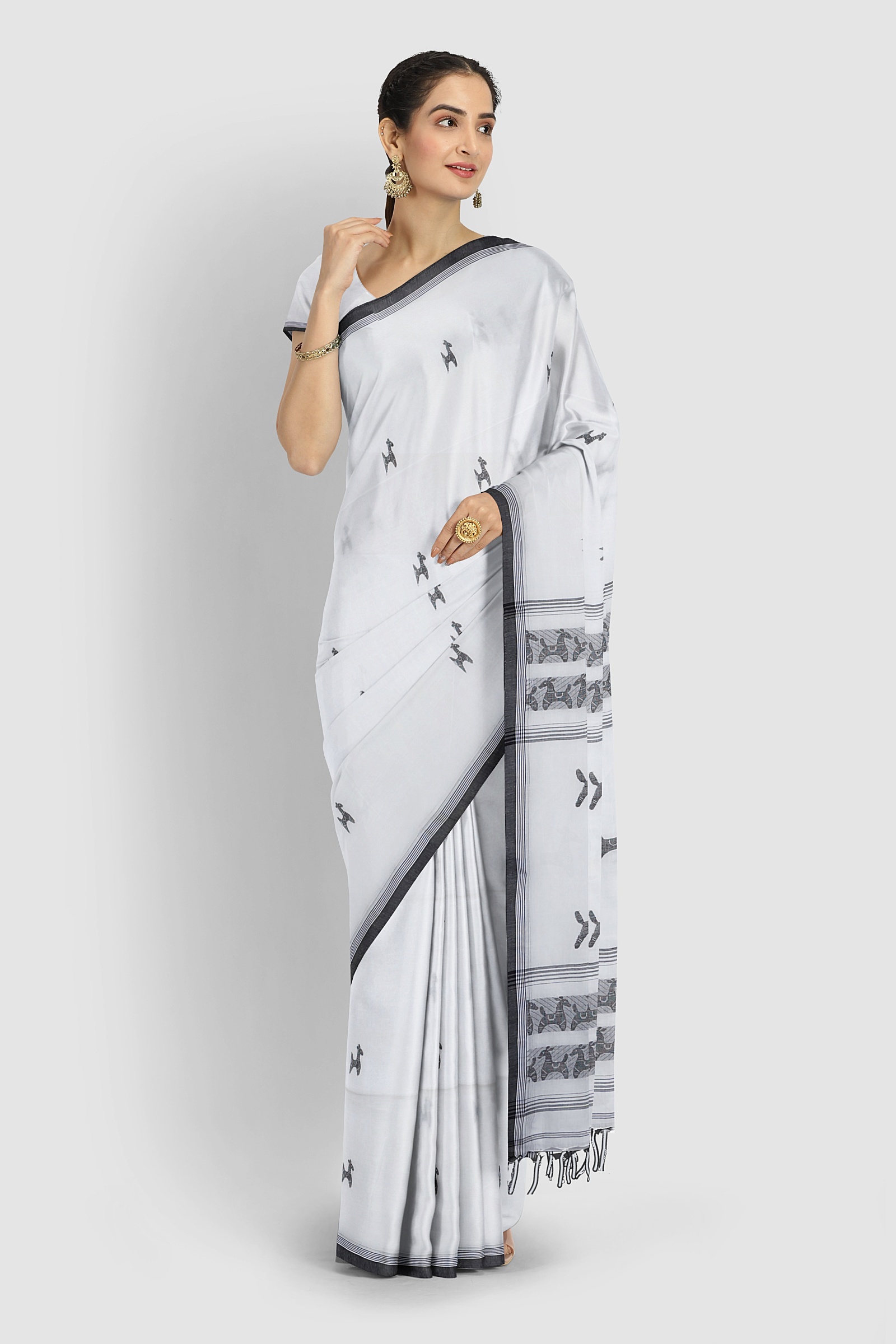 HANDLOOM,COTTON,TANGAILSAREE,NATURAL FEBRIC,HANDLOOM MARK - Image 4