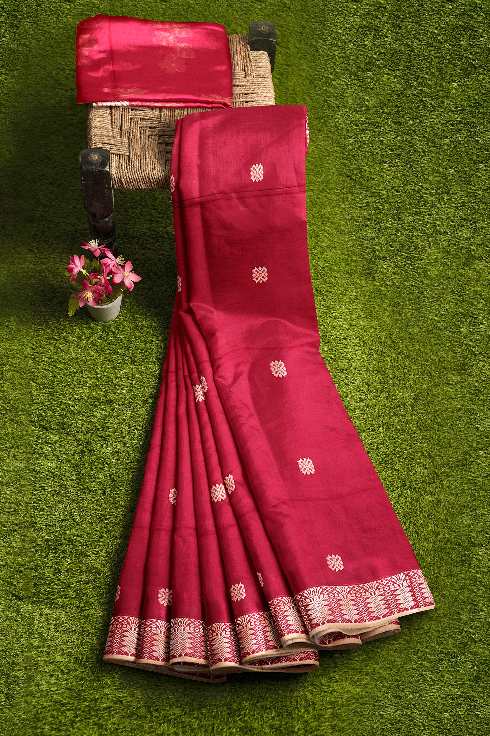 HANDLOOM,COTTON,TANGAILSAREE,NATURAL FEBRIC,HANDLOOM MARK - Image 4