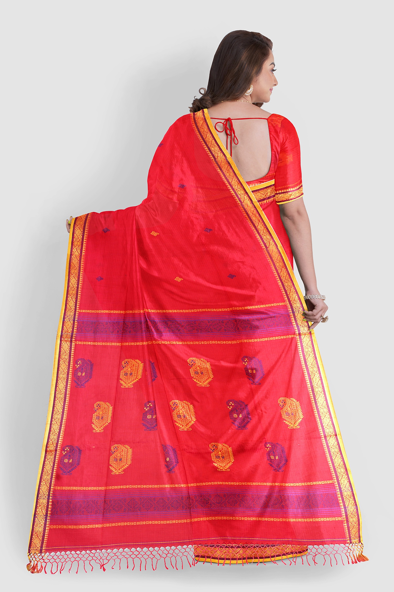 HANDLOOM,COTTON,TANGAILSAREE,NATURAL FEBRIC,HANDLOOM MARK - Image 2
