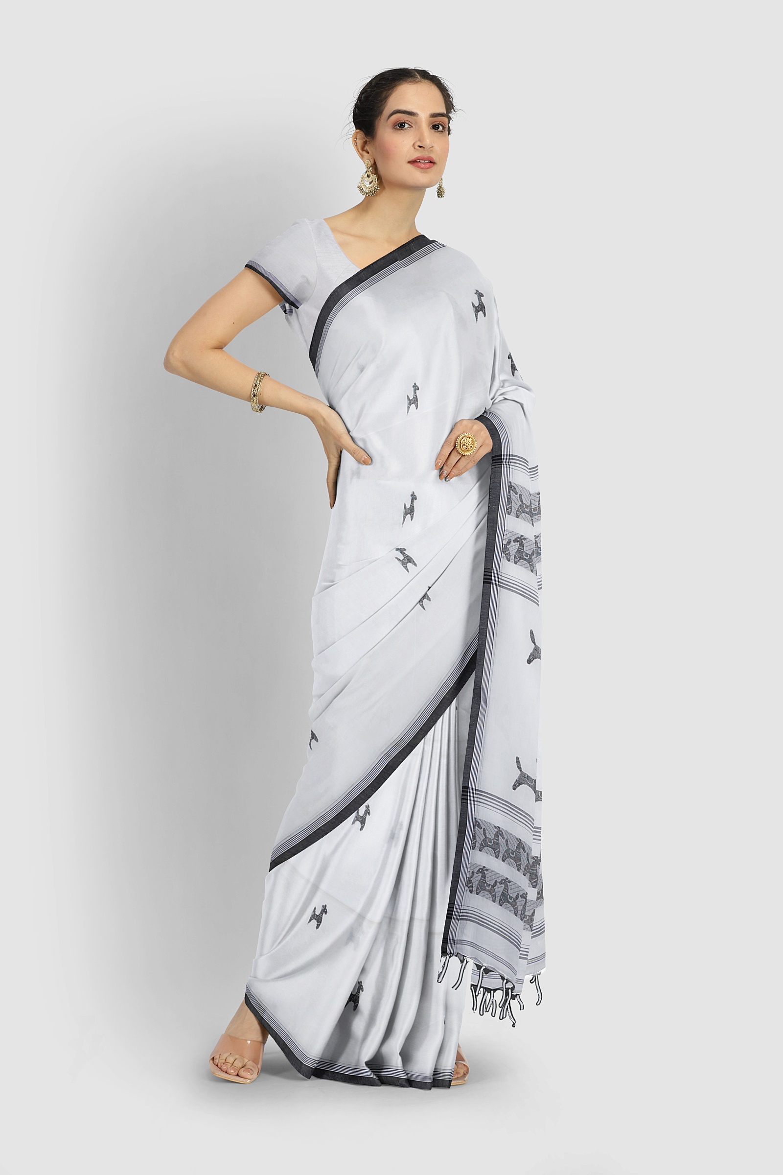 HANDLOOM,COTTON,TANGAILSAREE,NATURAL FEBRIC,HANDLOOM MARK - Image 5
