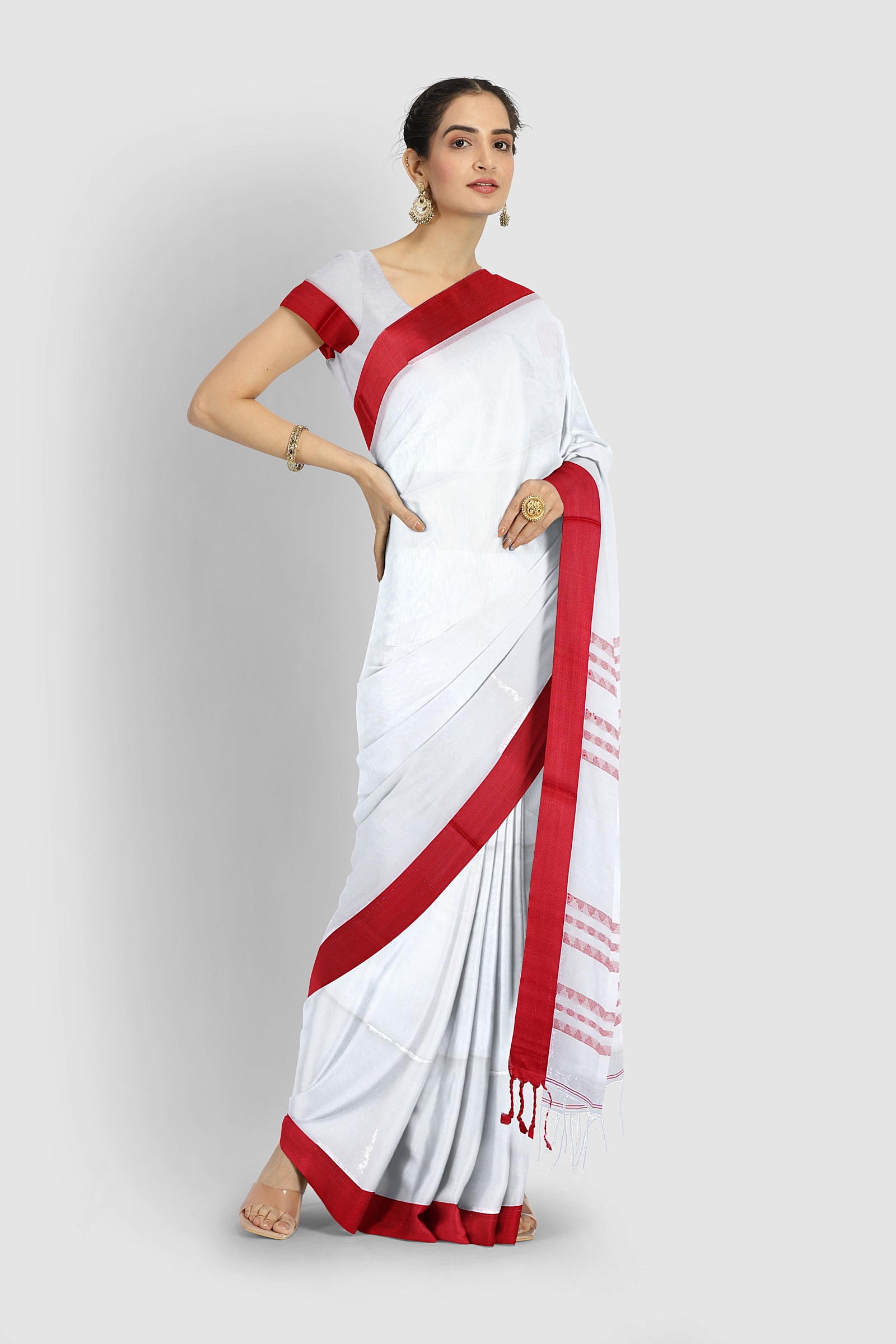 HANDLOOM,COTTON,TANGAILSAREE,NATURAL FEBRIC,HANDLOOM MARK - Image 5