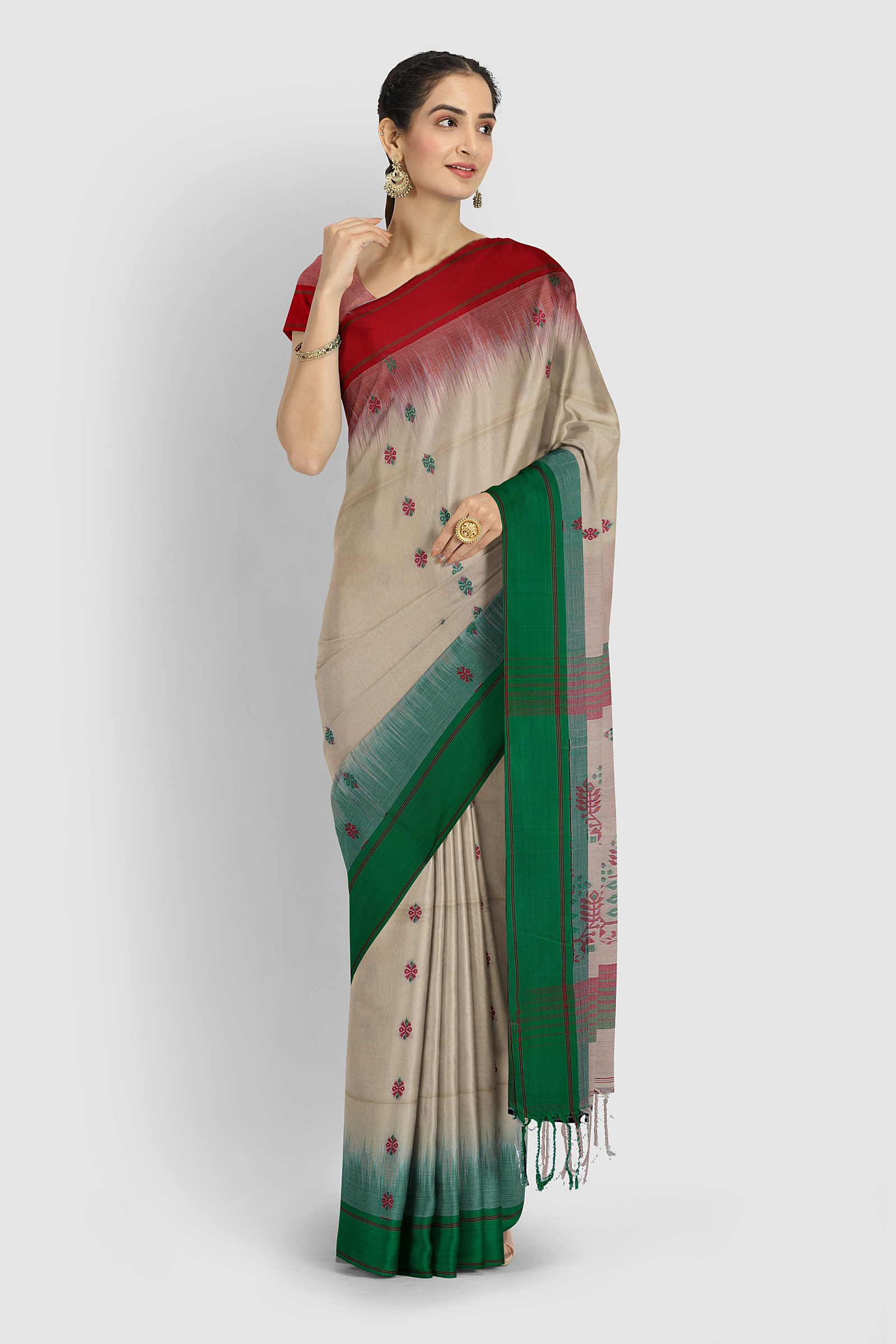 HANDLOOM,COTTON,TANGAILSAREE,NATURAL FEBRIC,HANDLOOM MARK - Image 5