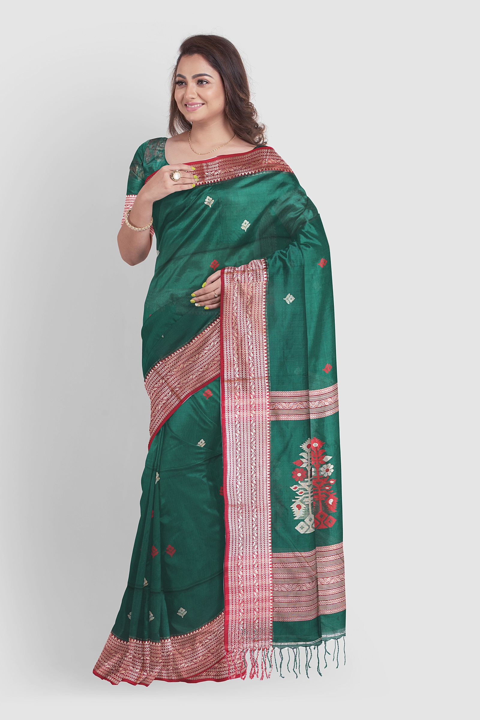 HANDLOOM,COTTON,TANGAILSAREE,NATURAL FEBRIC,HANDLOOM MARK - Image 4