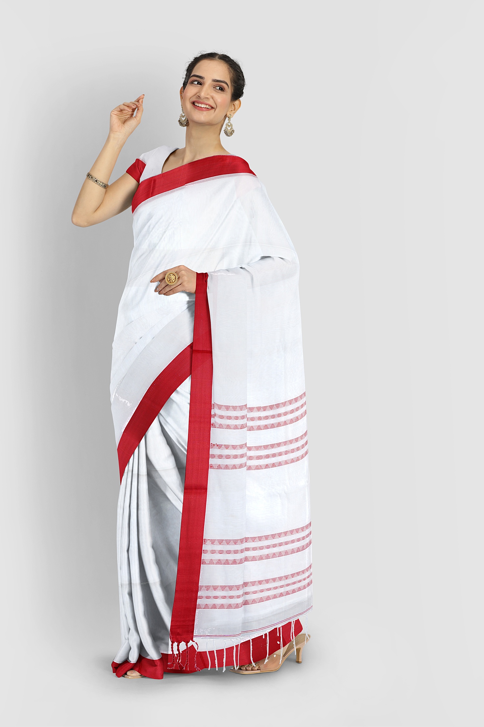 HANDLOOM,COTTON,TANGAILSAREE,NATURAL FEBRIC,HANDLOOM MARK - Image 2