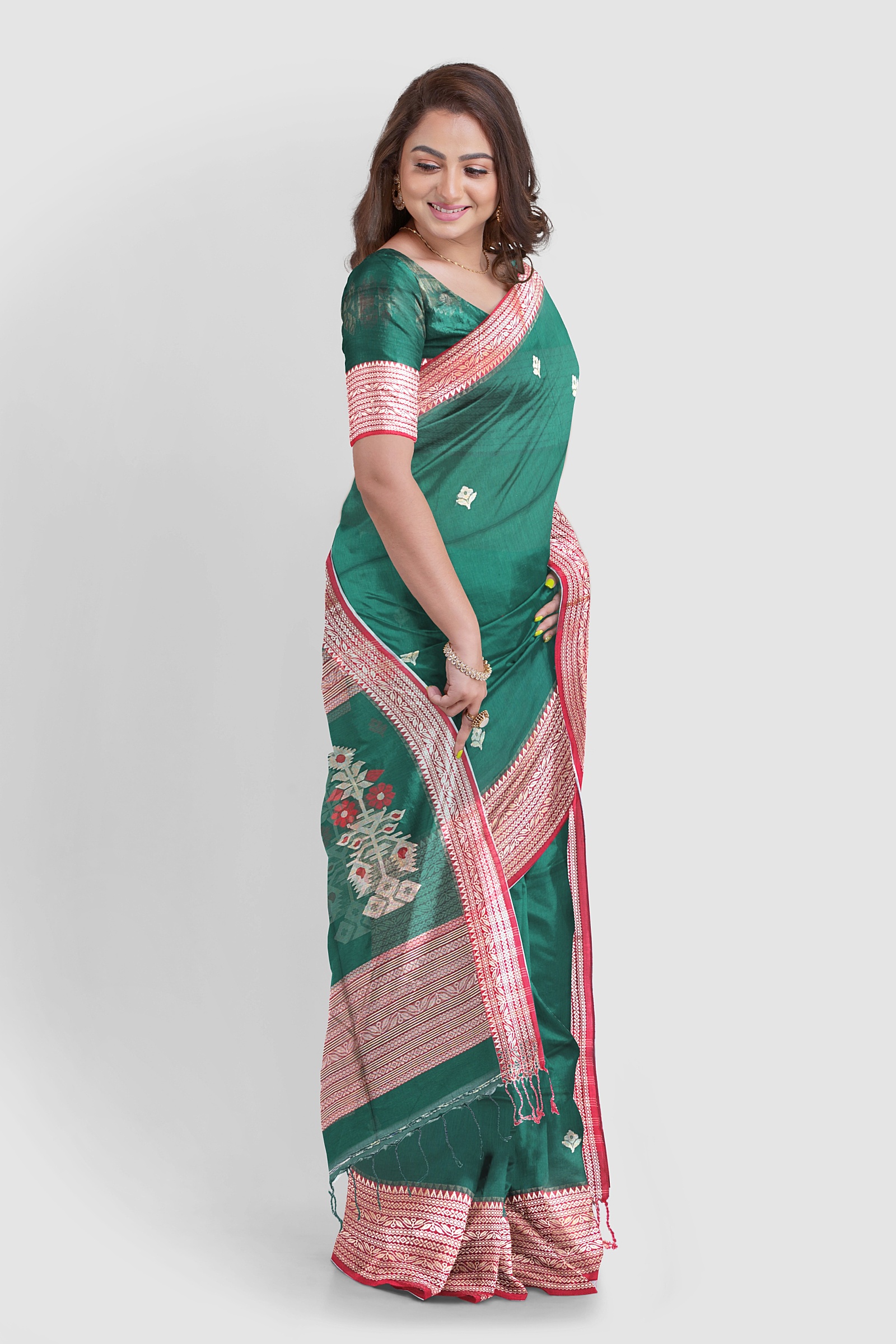 HANDLOOM,COTTON,TANGAILSAREE,NATURAL FEBRIC,HANDLOOM MARK - Image 5