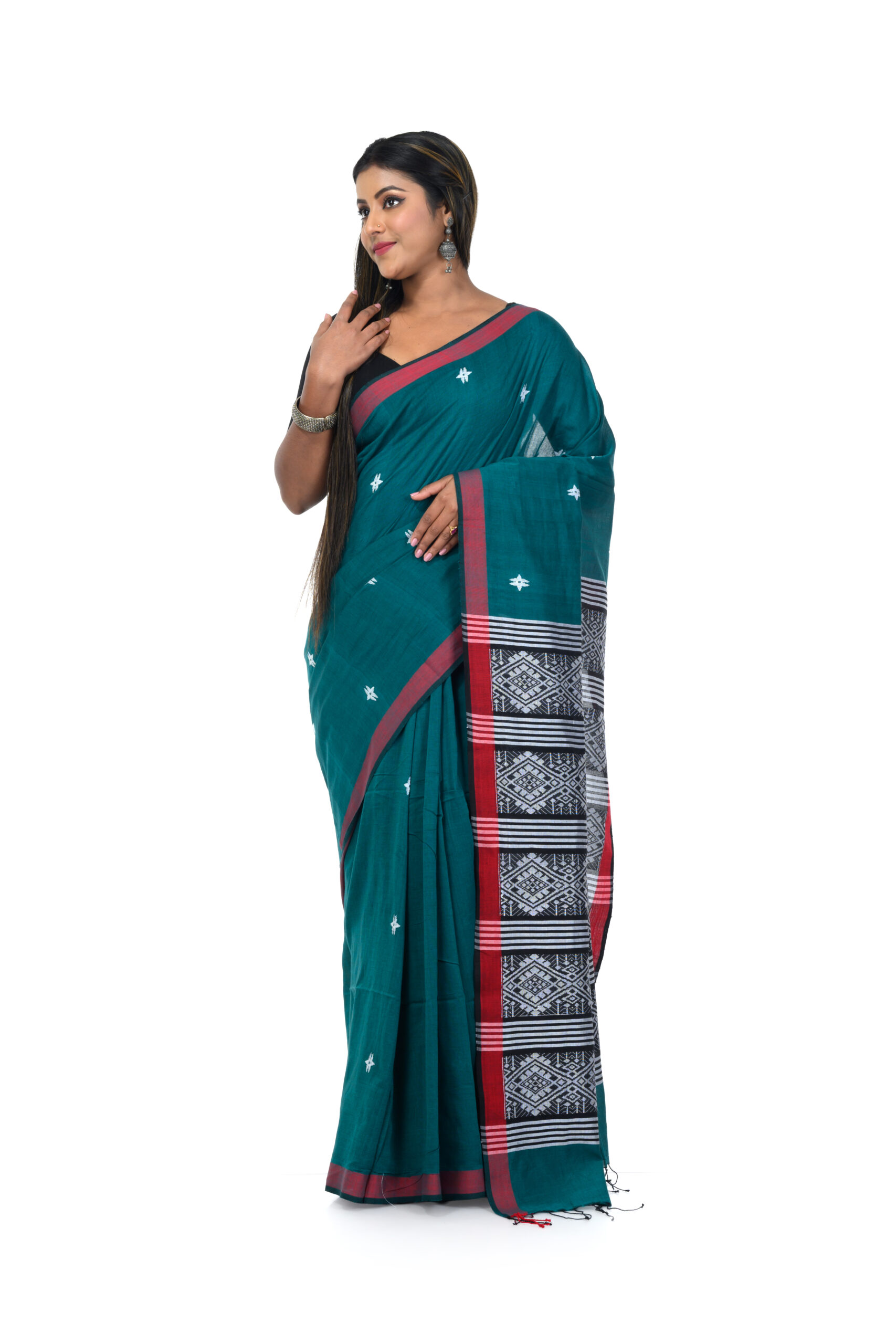 Neelanjana Handloom Pure Cotton Tangail Saree - Image 2