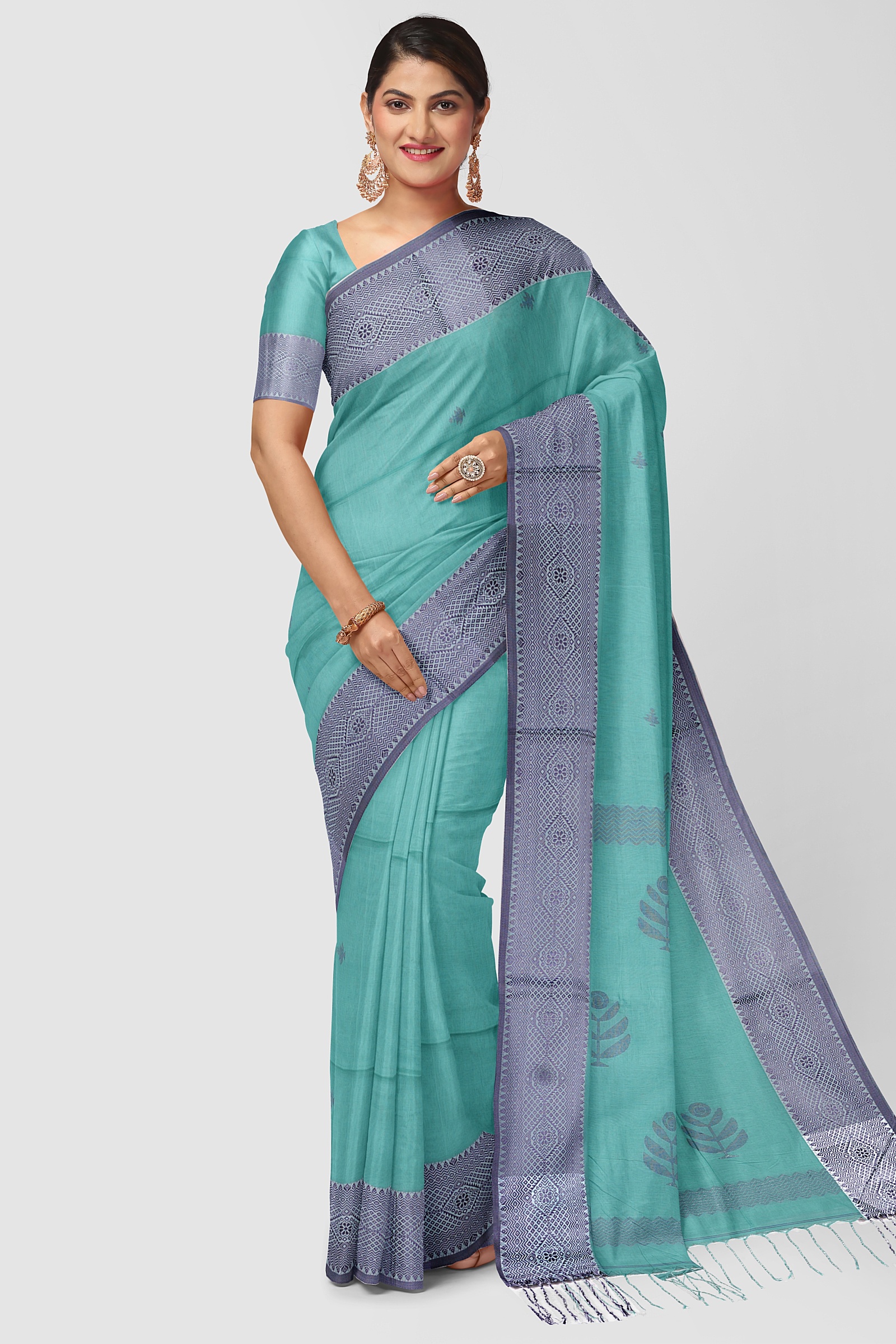 HANDLOOM,COTTON,TANGAILSAREE,NATURAL FEBRIC,HANDLOOM MARK - Image 4