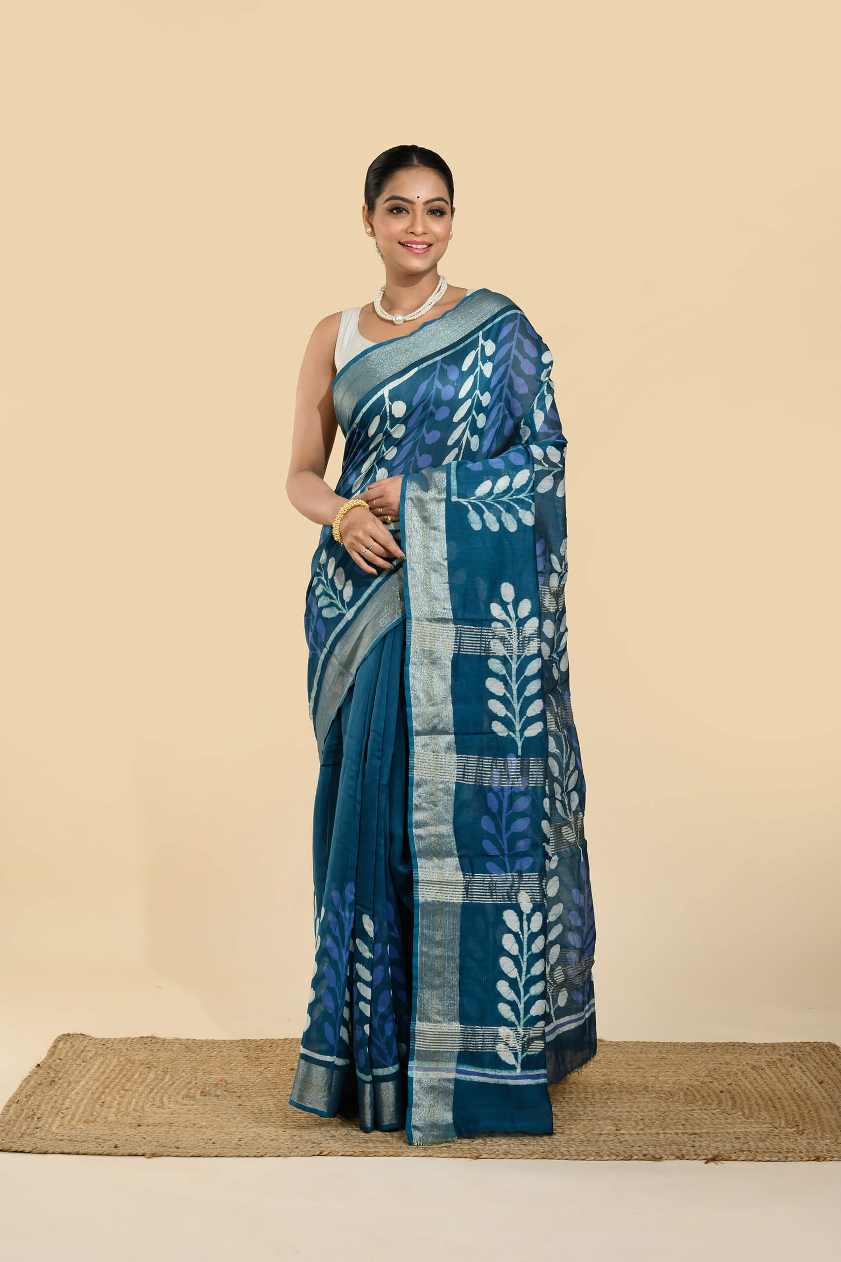 Neelparna Batik Chanderi Silk Saree – Tantvithi - Image 2