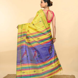 Kalakhetra silk saree Tantvithi Nova pure silk multicolor handloom saree