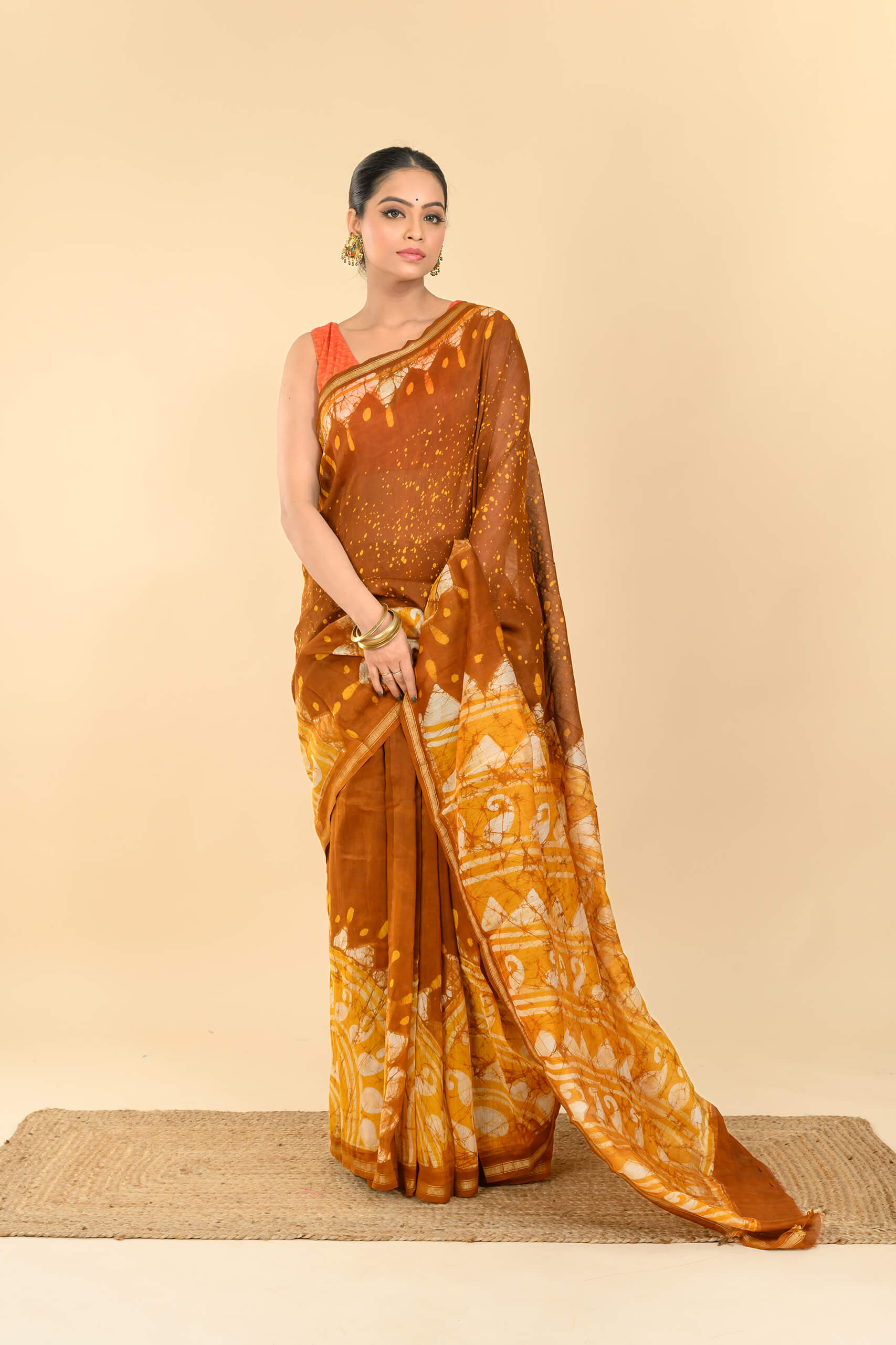 Silk Batik Saree | Tantvithi - Image 4