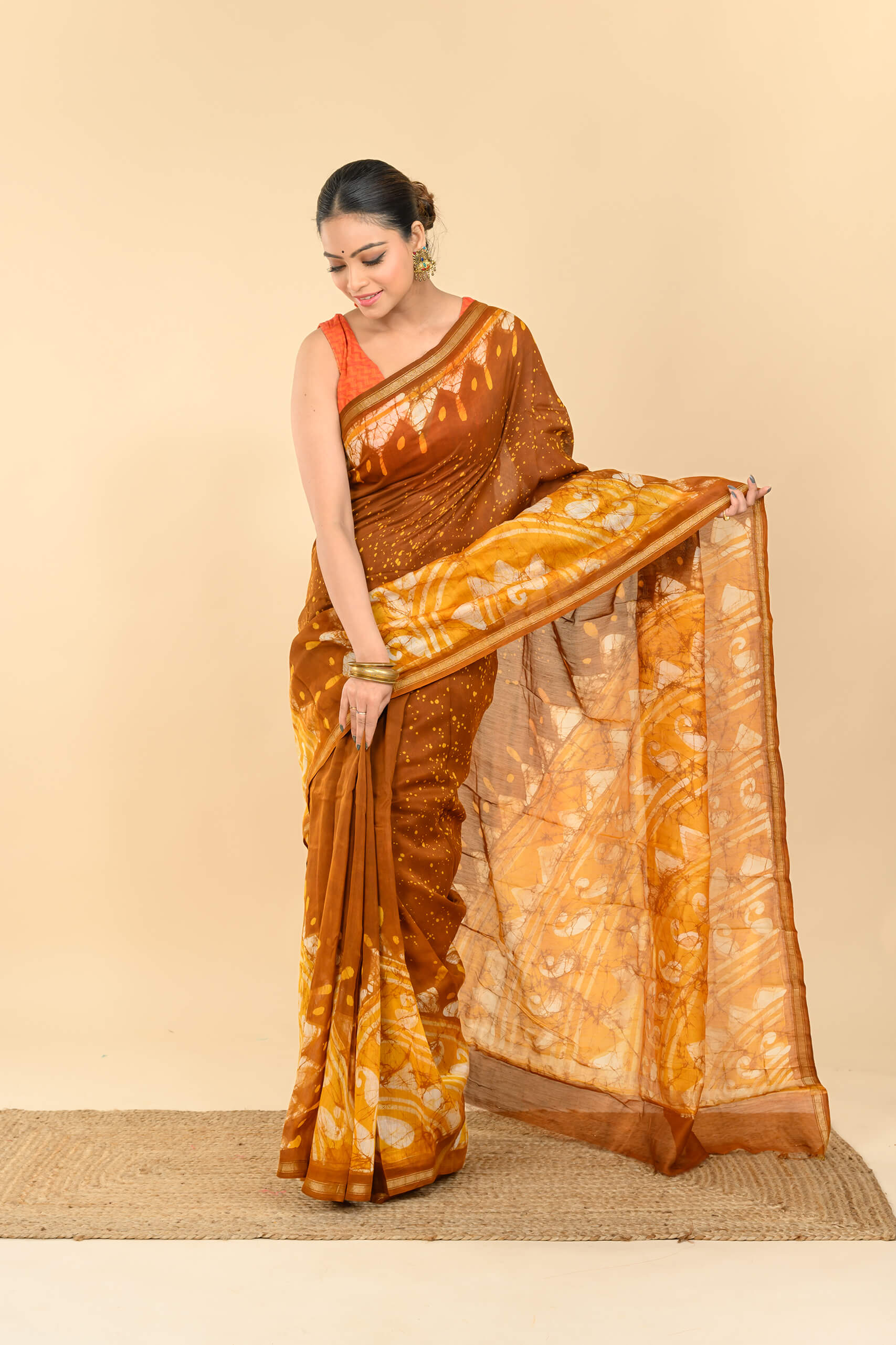 Silk Batik Saree | Tantvithi - Image 6