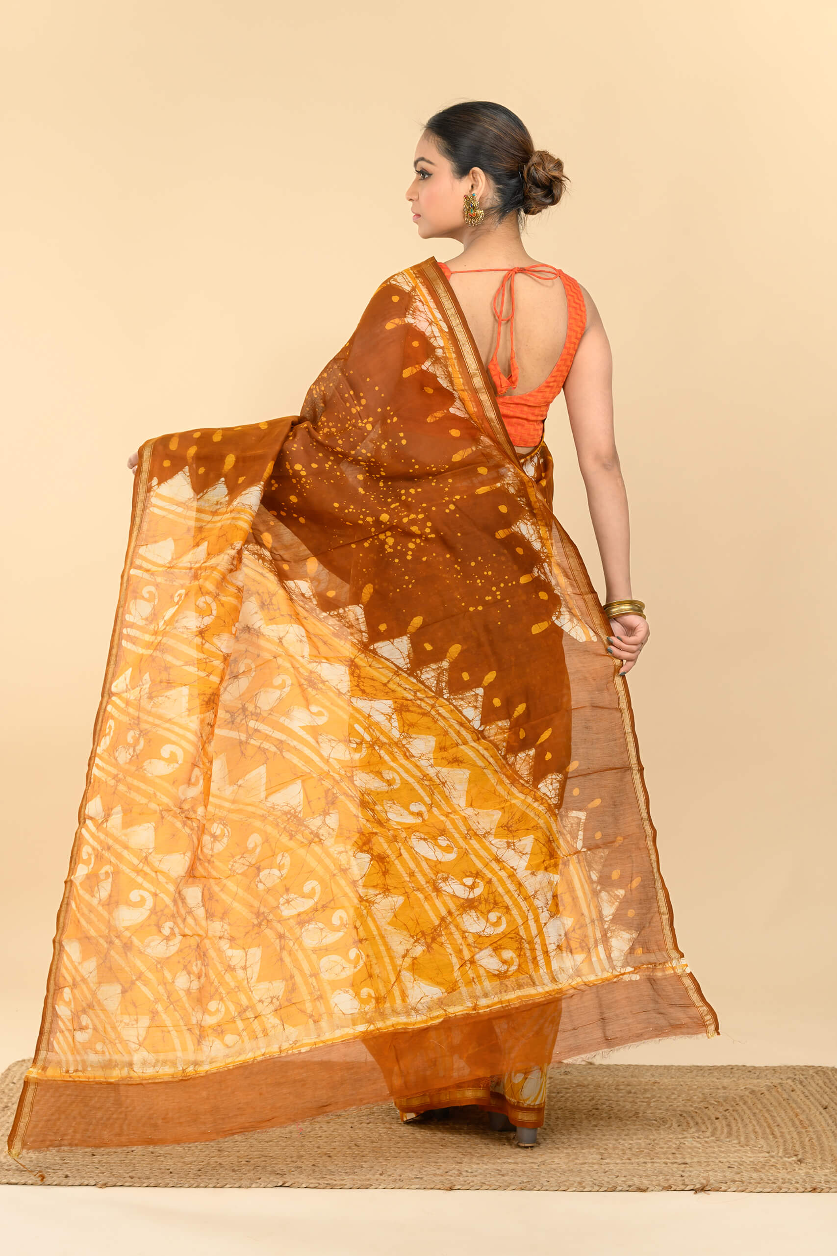Silk Batik Saree | Tantvithi - Image 5