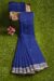Navy Blue Cotton Tangail Saree - Image 4