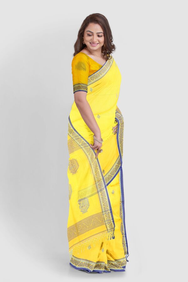 Handloom Tangail Saree Yellow
