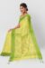 Pure yellow Tangail khaddar saree handwoven in soft cotton with a simple border