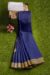 Navy Blue Tangail Khaddar Saree - Image 5