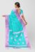 Sea Blue Tangail Cotton Saree - Image 4