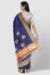 Navy Blue Tangail Khaddar Saree - Image 3