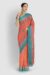 Tangerine Orange Tangail Khaddar Saree - Image 2