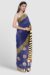 Navy Blue Tangail Khaddar Saree - Image 2