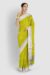 Olive Green Khaddar Cotton Saree - Image 4
