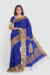 Navy Blue Tangail Khaddar Saree - Image 5