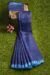 Navy Blue Tangail Cotton Saree - Image 4