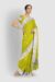 Olive Green Khaddar Cotton Saree - Image 5