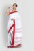 White Tangail Khaddar Cotton Saree - Image 2