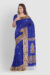 Navy Blue Tangail Khaddar Saree - Image 2