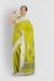 Olive Green Khaddar Cotton Saree with woven Tangail border detail