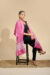 Tantvithi Padmalata Pink Kantha Stitch Silk Scarf - Image 3