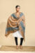 Tantvithi Neel Chakra Beige Geometric Shawl - Image 5