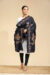 Tantvithi Ratri Pushpa Black Floral Shawl - Image 5