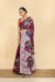 Batik Cotton Saree – Tantvithi Madirpushpa Wine Floral - Image 4