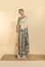 Semi Tussar Kantha Saree – Tantvithi Elira Cream Black - Image 4