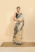 Semi Tussar Kantha Saree – Tantvithi Elira Cream Black - Image 5