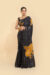 Black Batik Cotton Saree – Tantvithi Noir Batik Bloom - Image 6