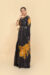 Black Batik Cotton Saree – Tantvithi Noir Batik Bloom - Image 5