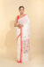 Jamdani Saree – Banshree White Handloom Jamdani Saree | Tantvithi - Image 3