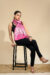 Tantvithi Padmalata Pink Kantha Stitch Silk Scarf