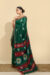 Bottle Green Kantha Cotton Saree - Image 5