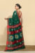 Bottle Green Kantha Cotton Saree - Image 6