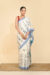 Off-White Cotton Kantha Saree - Image 5